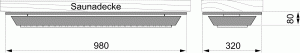 DIMENSIONS DU SATELLITE LAMPE PLAFOND AVEC CADRE